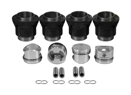 Piston set, JE Forged 80mm, 22mm pin. Porsche 356 Early - 008 11 80S JE, 0081180SJE